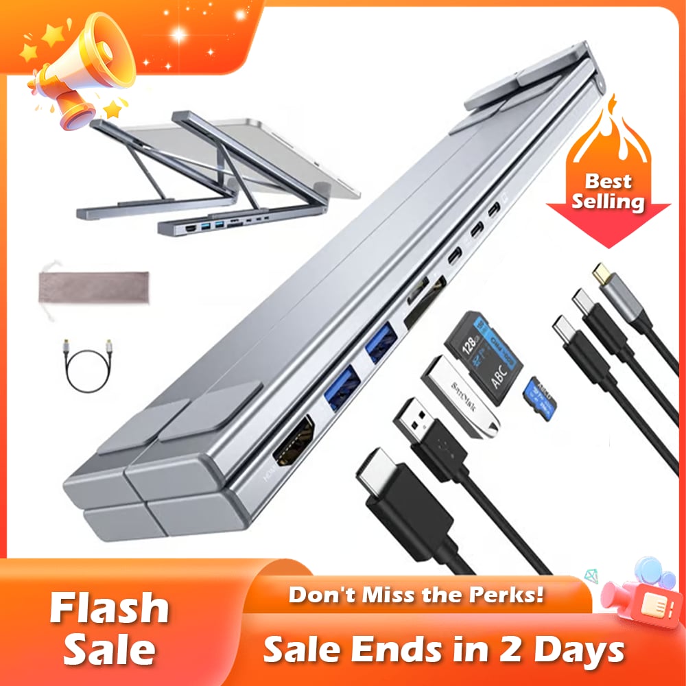 🏆Flash Sale⚡ 50K+ SOLD! Almost Gone-💥💻 8-in-1 USB-C Laptop Stand,Best Gifts