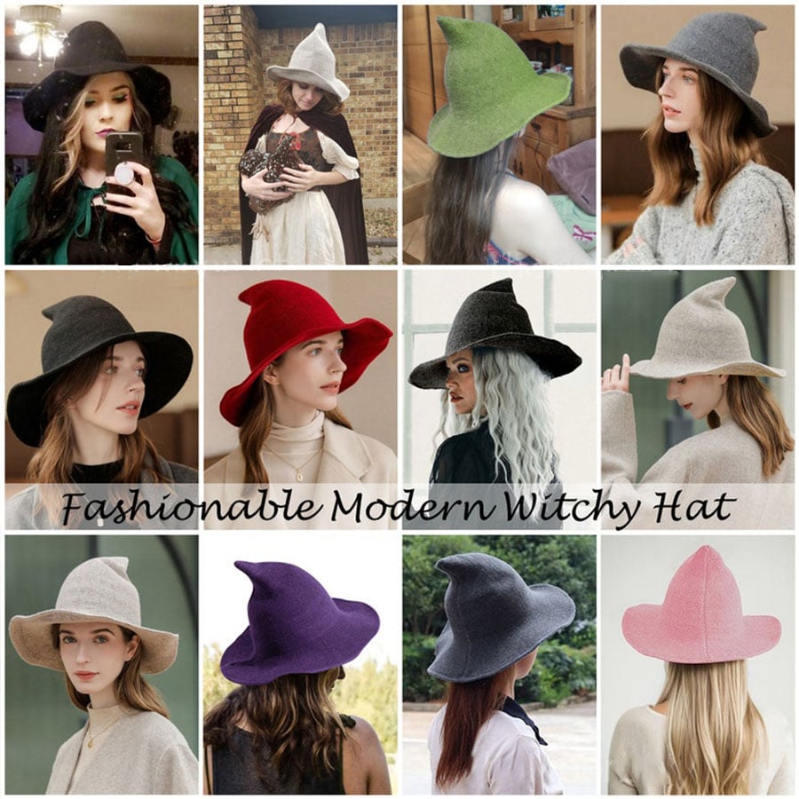 🔥Buy 2 Get 1 FREE-🖤🧙♀️Pointed Witch Hats For Halloween Party.
