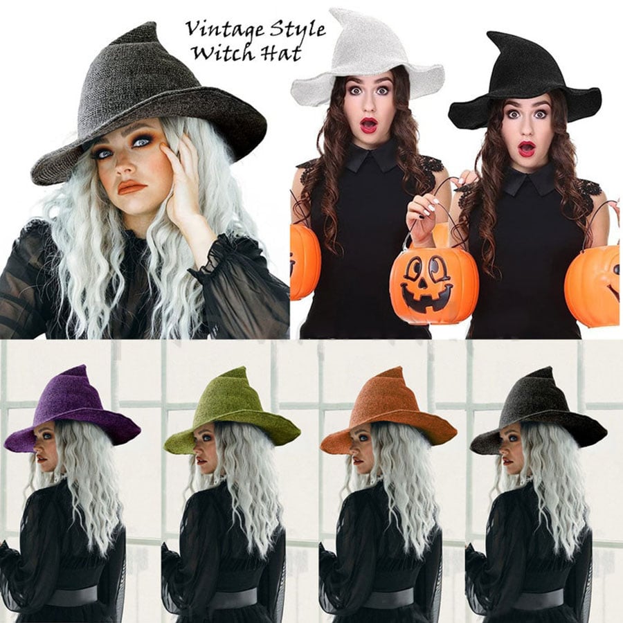 🔥Buy 2 Get 1 FREE-🖤🧙♀️Pointed Witch Hats For Halloween Party.