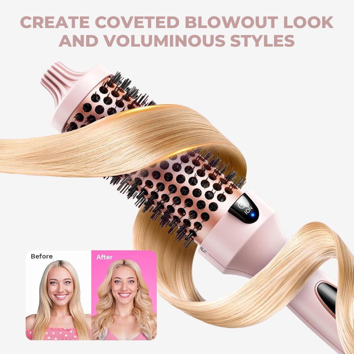 🔥Last Day 50% OFF 🔥3-in-1 Pro Negative Ion Two PTC Heaters Thermal Brush