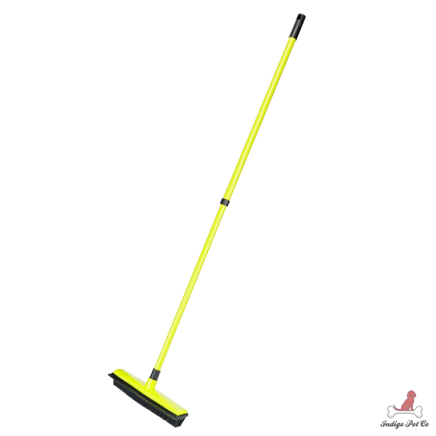 Pet Hair Removal Broom – Multi-Surface Rubber Broom with Squeegee