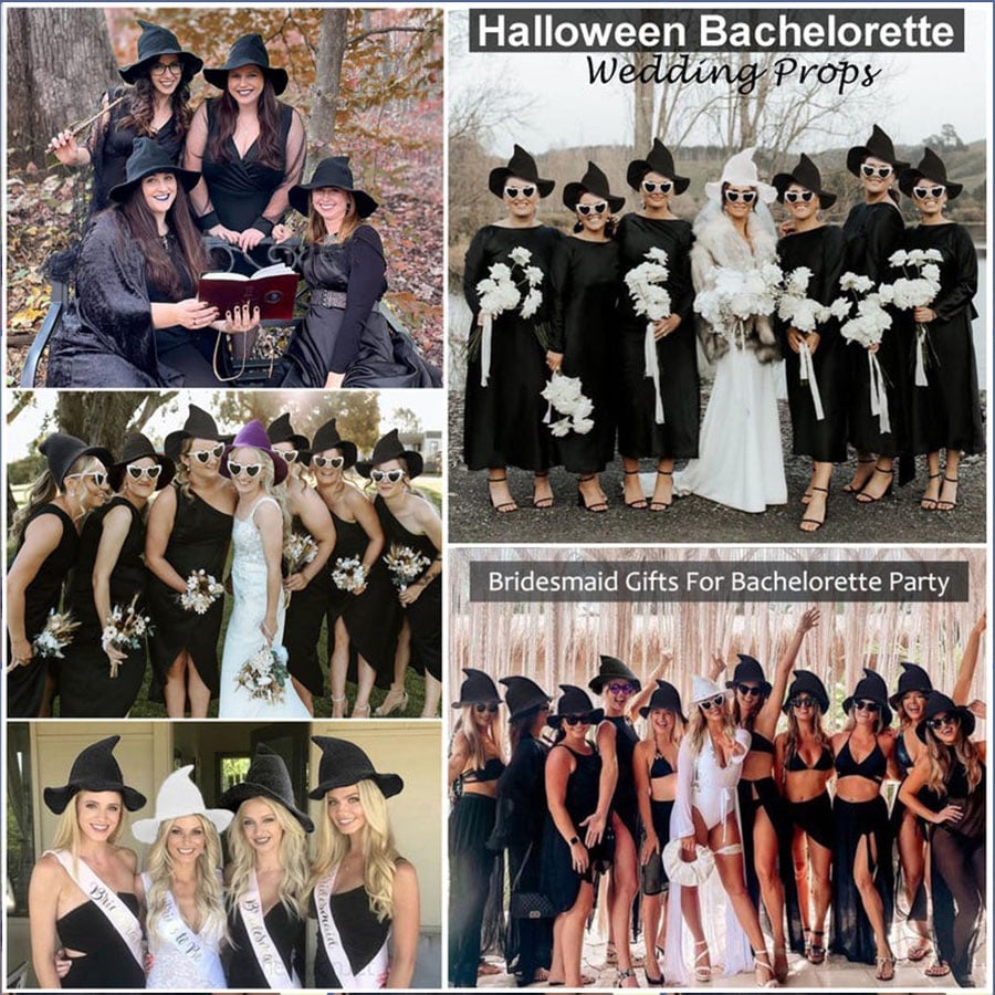 🔥Buy 2 Get 1 FREE-🖤🧙♀️Pointed Witch Hats For Halloween Party.