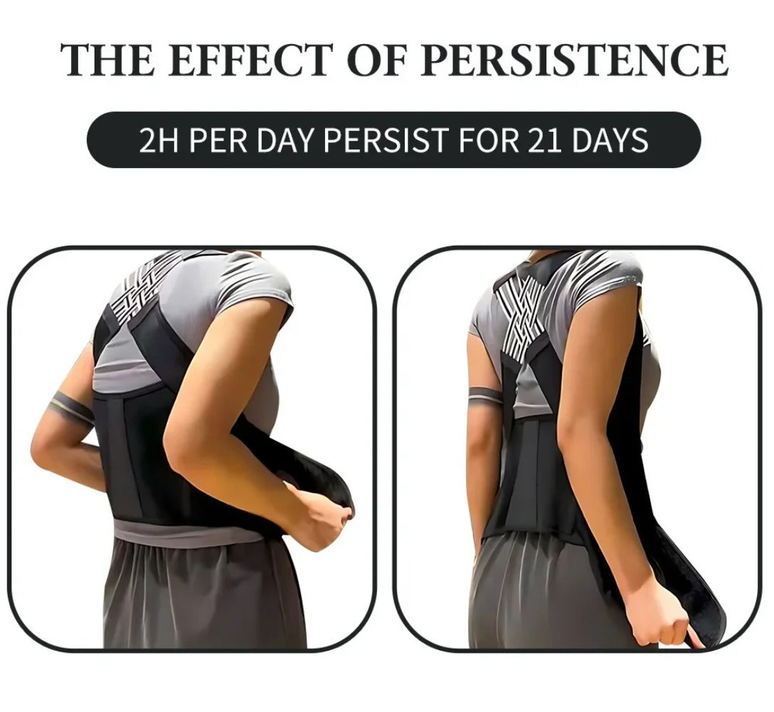 Adjustable Posture Corrector for Men & Women – Back Straightener, Shoulder Support & Lumbar Brace for Gym or Daily Use