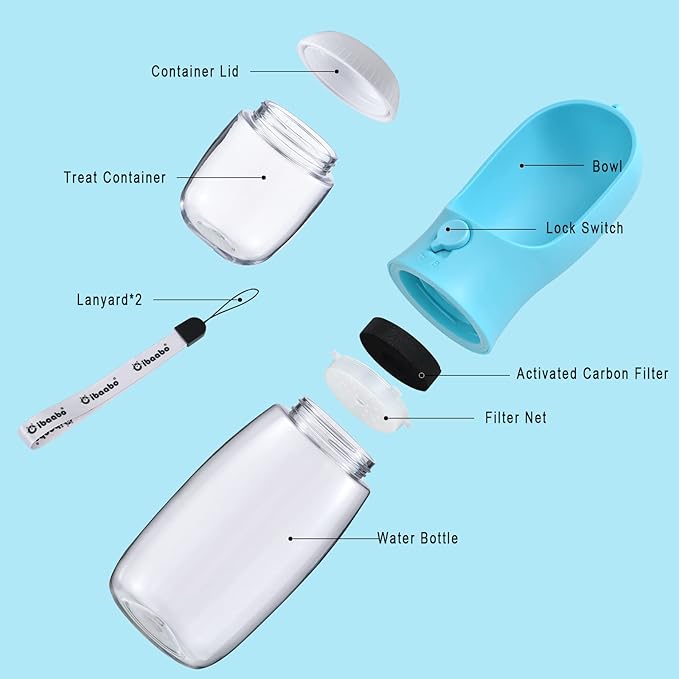 🔥HOT SALE 🔥🔥 3-in-1/2-in-1 Dog Travel Bottle - Water, Food & Poop Bags in One