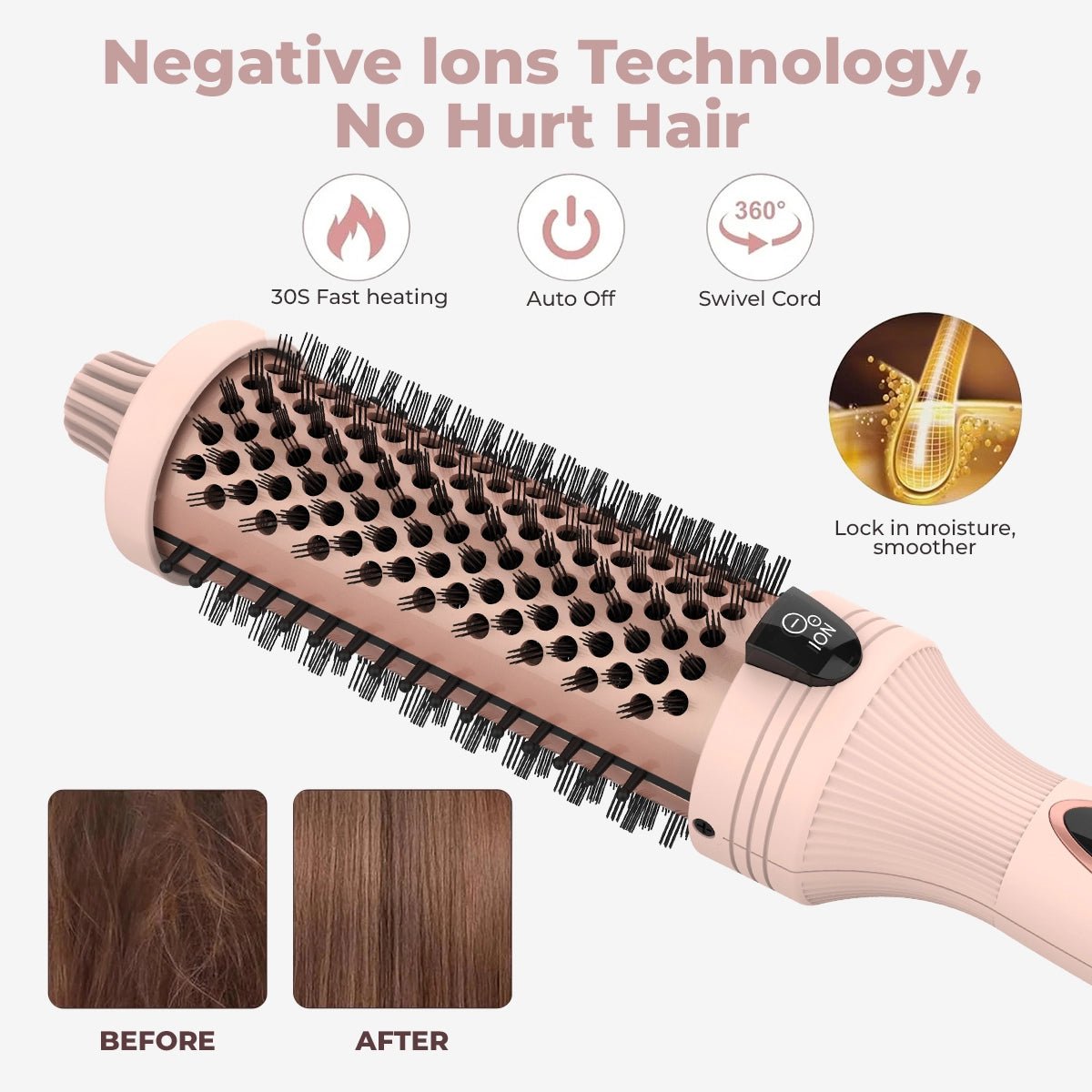 🔥Last Day 50% OFF 🔥3-in-1 Pro Negative Ion Two PTC Heaters Thermal Brush