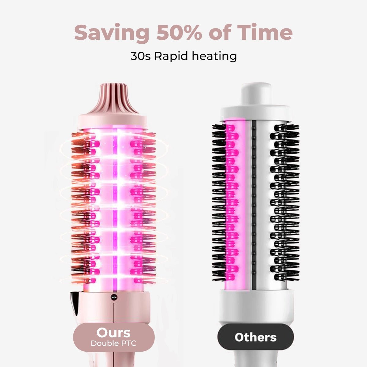 🔥Last Day 50% OFF 🔥3-in-1 Pro Negative Ion Two PTC Heaters Thermal Brush