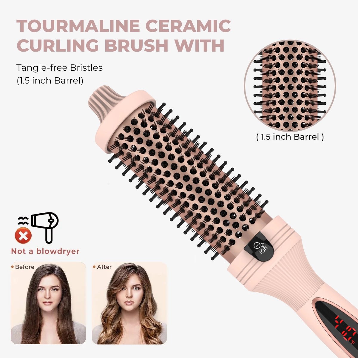 🔥Last Day 50% OFF 🔥3-in-1 Pro Negative Ion Two PTC Heaters Thermal Brush