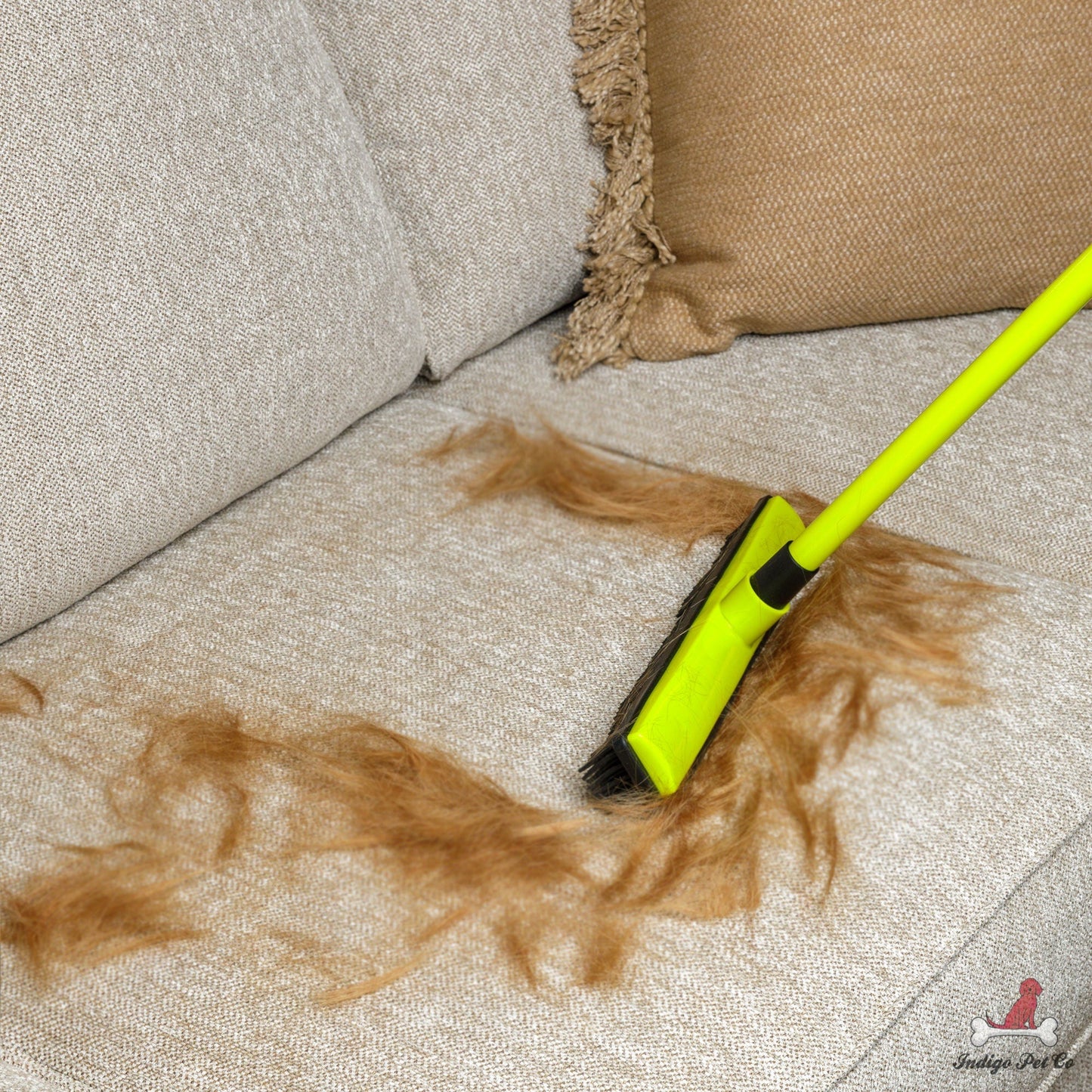 Pet Hair Removal Broom – Multi-Surface Rubber Broom with Squeegee