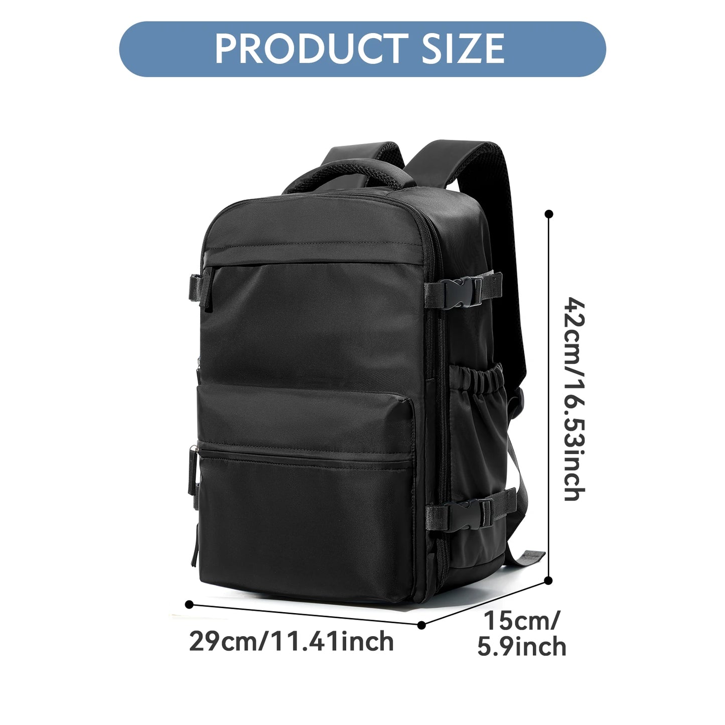 Expandable Vacuum Travel Backpack – Large Capacity Business & Laptop Bag for Men & Women