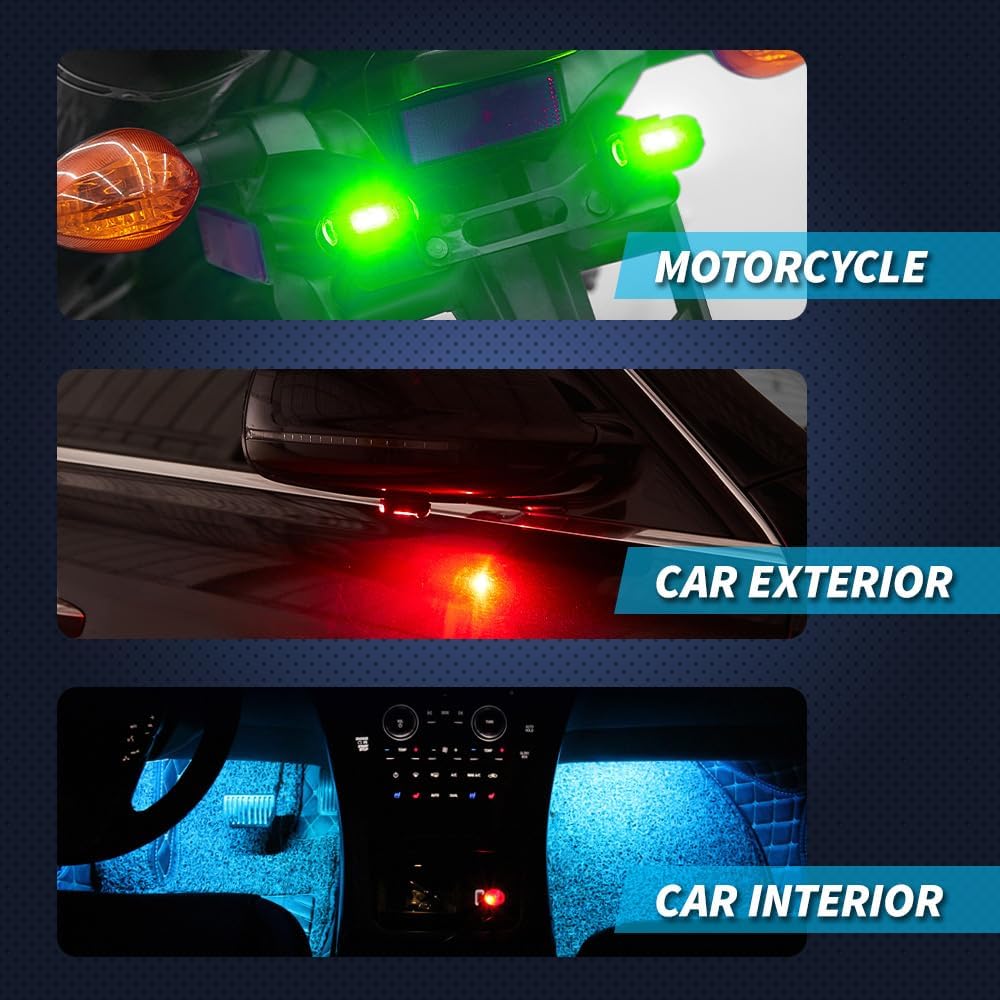 šCar Atmosphere Light - USB Rechargeable(Contains 4 lights)
