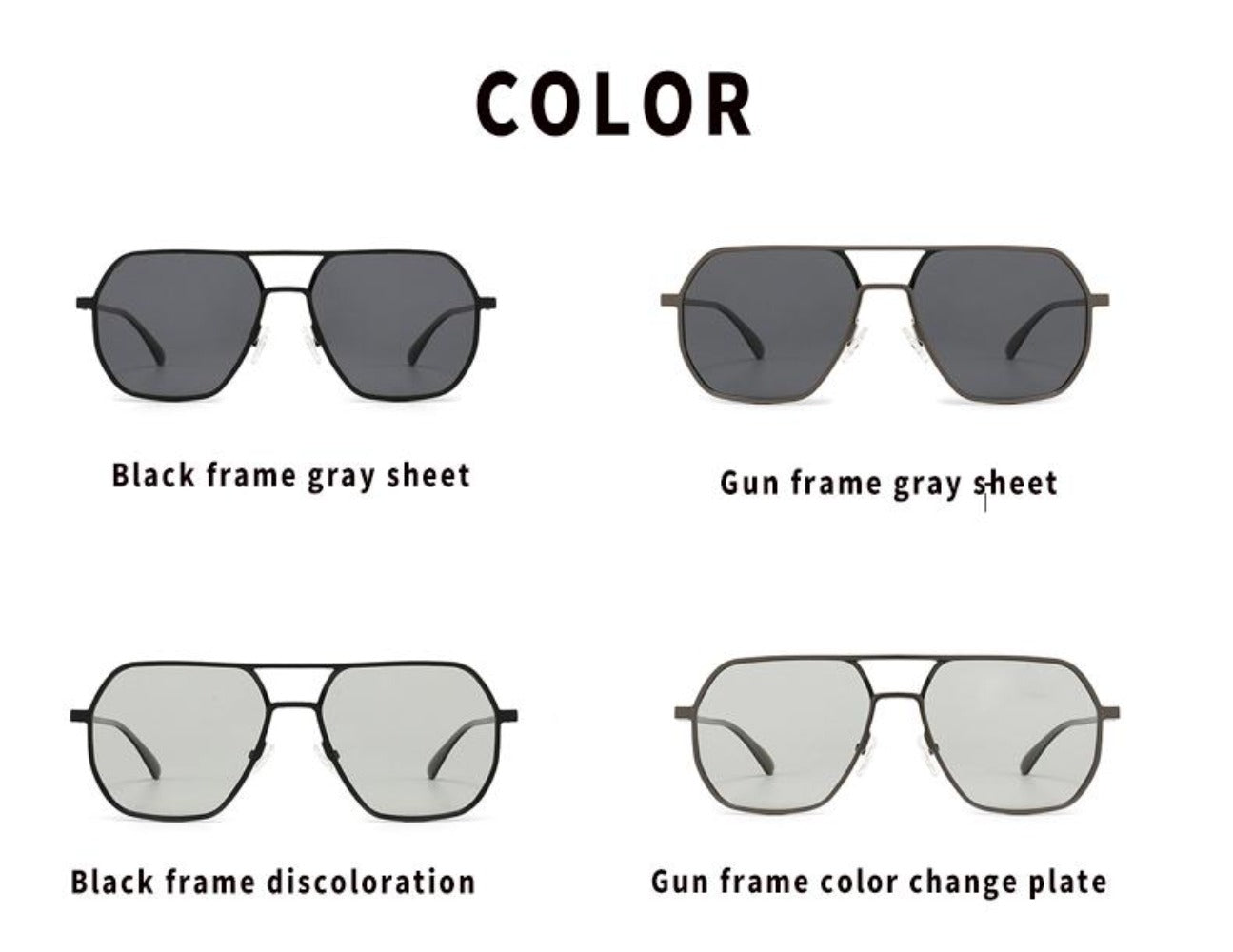 GIMEL-07 Polarized Aviator Sunglasses – Unisex UV400 Travel & Driving Eyewear | Geometric Frame, Double Beam Design