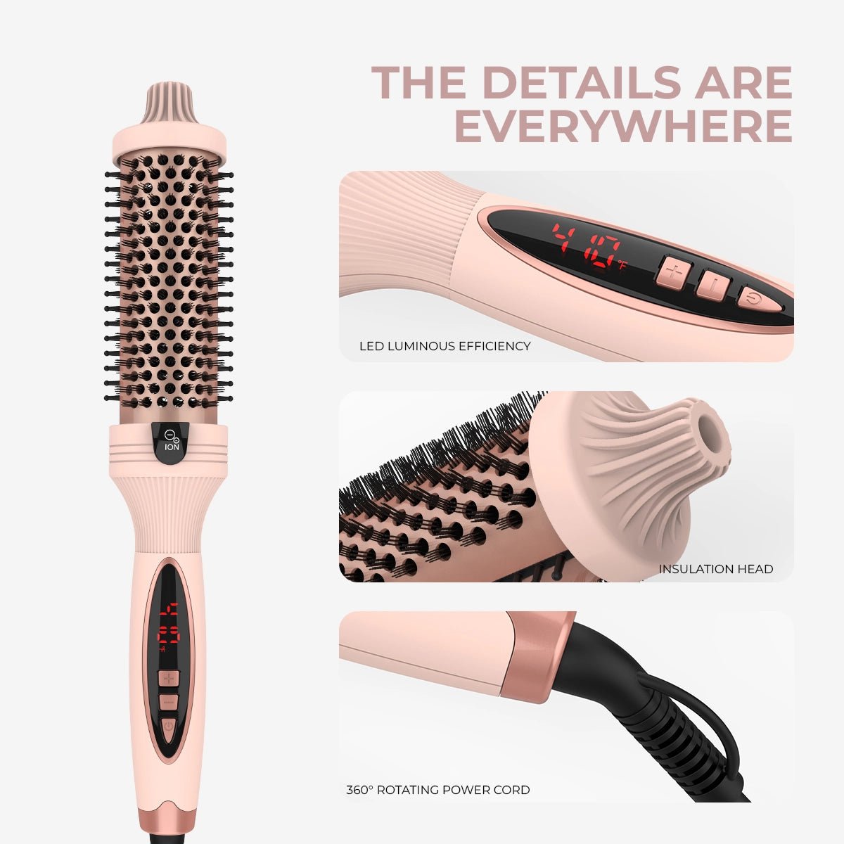 🔥Last Day 50% OFF 🔥3-in-1 Pro Negative Ion Two PTC Heaters Thermal Brush