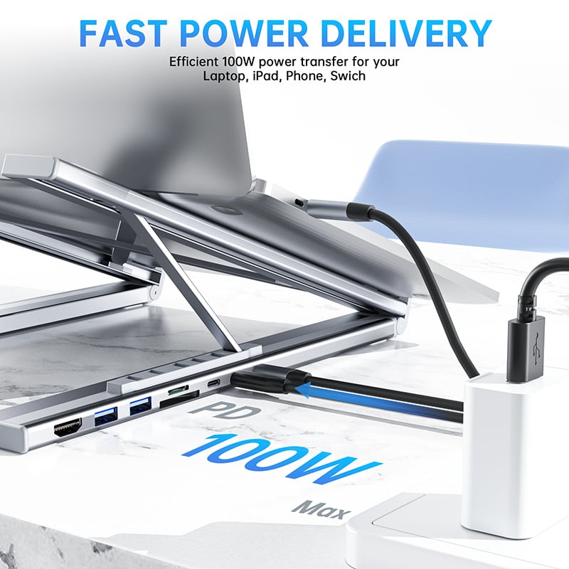 🏆Flash Sale⚡ 50K+ SOLD! Almost Gone-💥💻 8-in-1 USB-C Laptop Stand,Best Gifts