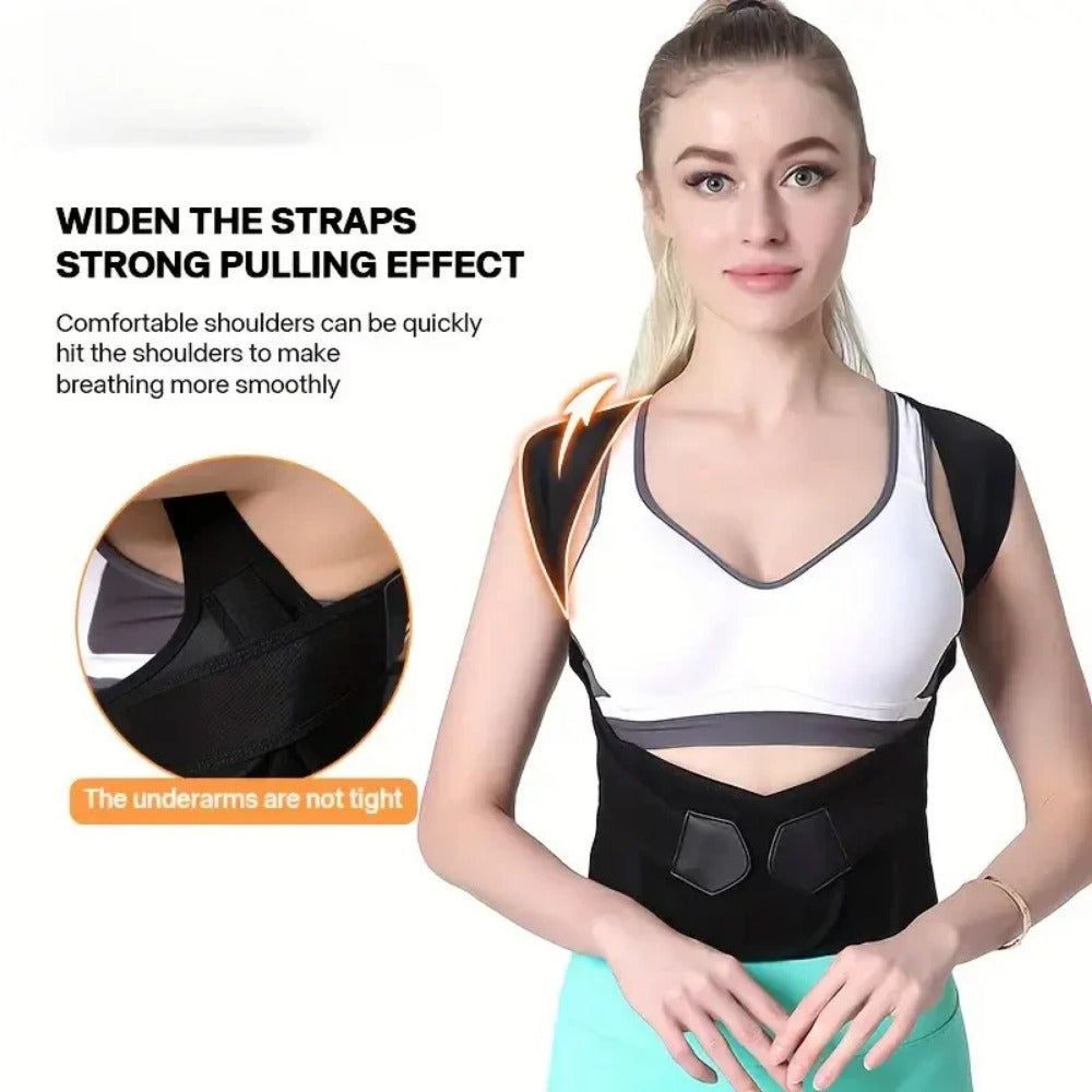 Adjustable Posture Corrector for Men & Women – Back Straightener, Shoulder Support & Lumbar Brace for Gym or Daily Use