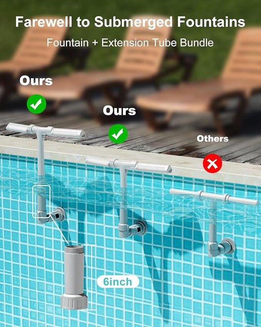 🌞Pool Necessary🌊Multicolor Smart Fountain Waterfall Pool