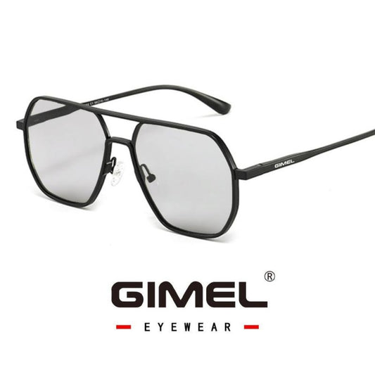 GIMEL-07 Polarized Aviator Sunglasses – Unisex UV400 Travel & Driving Eyewear | Geometric Frame, Double Beam Design