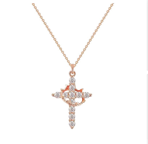 Wear Your Faith Boldly – Cross & Crown Necklace for the Devoted Heart