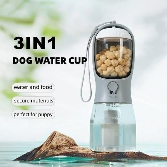🔥HOT SALE 🔥🔥 3-in-1/2-in-1 Dog Travel Bottle - Water, Food & Poop Bags in One
