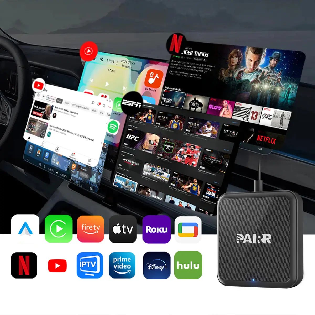 🔥Free shipping🔥 2025 Upgraded Pairr TV-HDMI Multimedia Wireless CarPlay/Android Auto Adapter