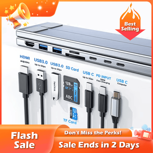 🏆Flash Sale⚡ 50K+ SOLD! Almost Gone-💥💻 8-in-1 USB-C Laptop Stand,Best Gifts