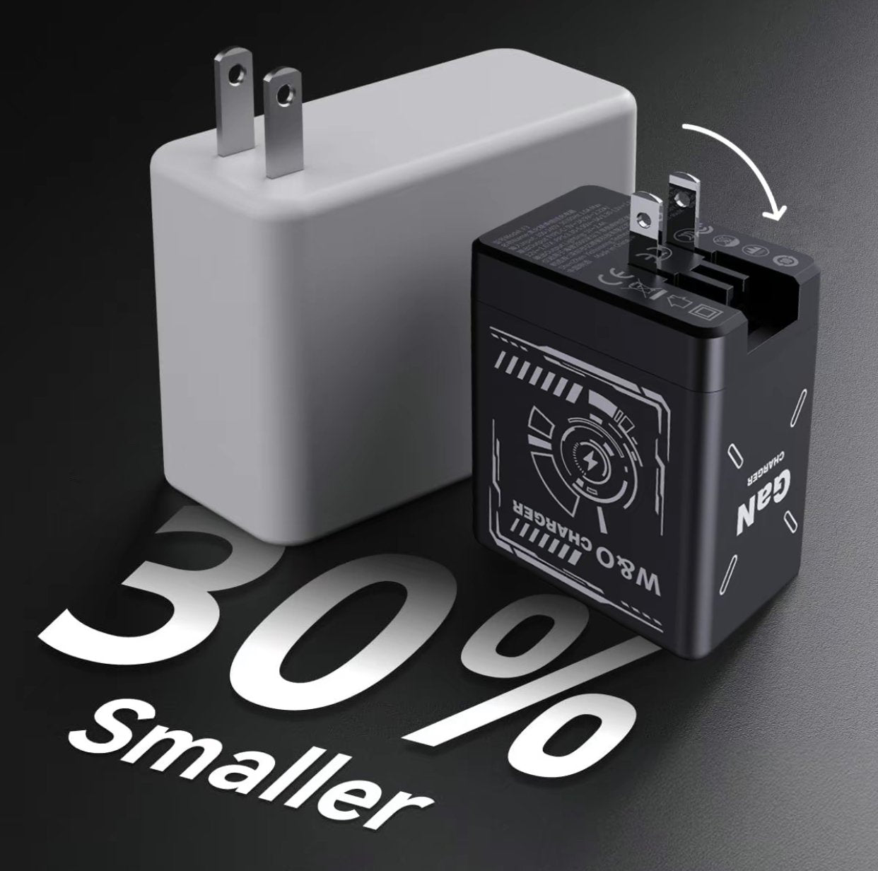 ⏰Limited stock!🔥W&O 2-in-1 GaN 20W Fast Charger