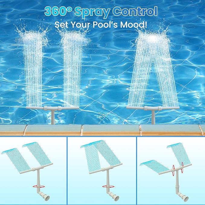 🌞Pool Necessary🌊Multicolor Smart Fountain Waterfall Pool