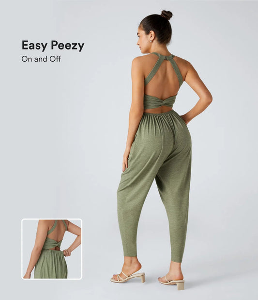 ✨ Effortless Elegance: Loose Fit Backless Jumpsuit for Women
