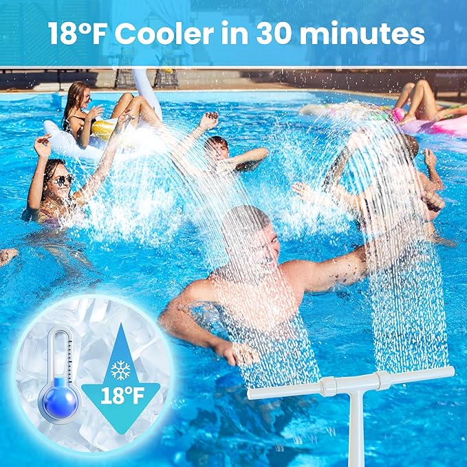🌞Pool Necessary🌊Multicolor Smart Fountain Waterfall Pool