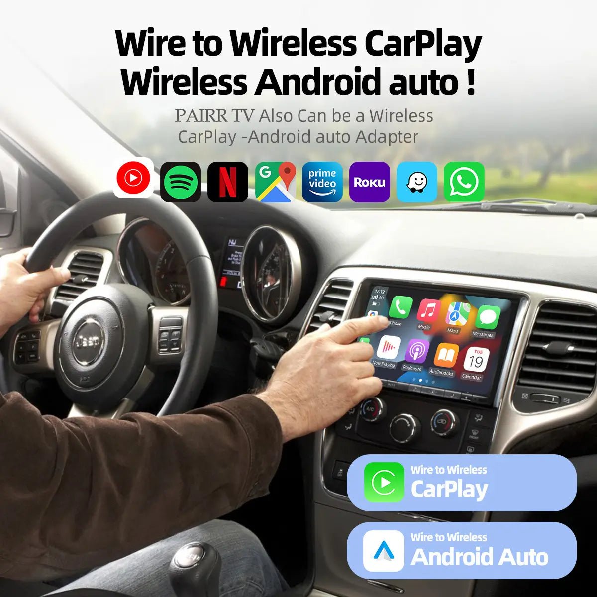 🔥Free shipping🔥 2025 Upgraded Pairr TV-HDMI Multimedia Wireless CarPlay/Android Auto Adapter