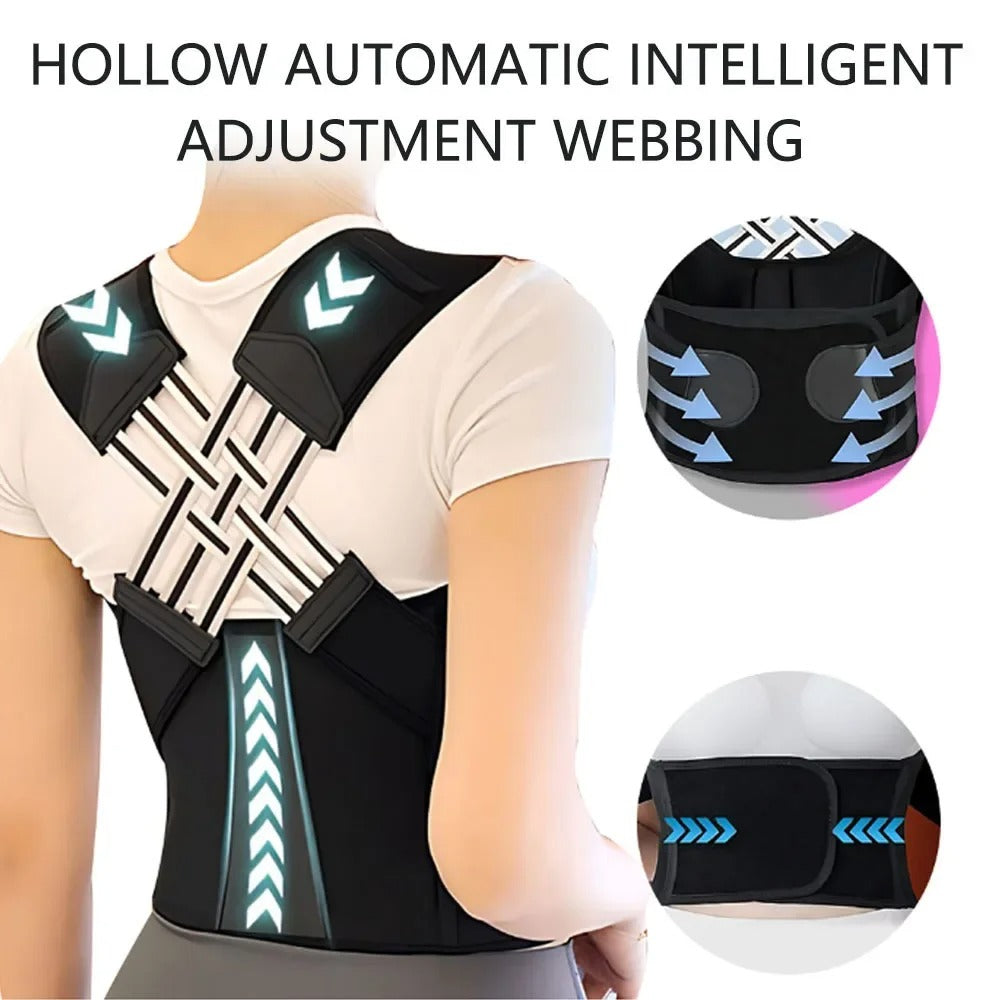 Adjustable Posture Corrector for Men & Women – Back Straightener, Shoulder Support & Lumbar Brace for Gym or Daily Use