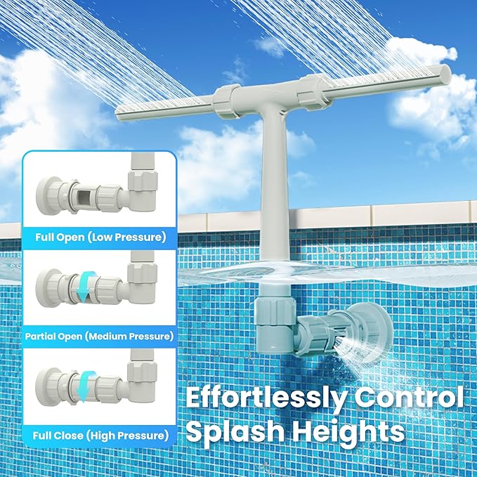 🌞Pool Necessary🌊Multicolor Smart Fountain Waterfall Pool