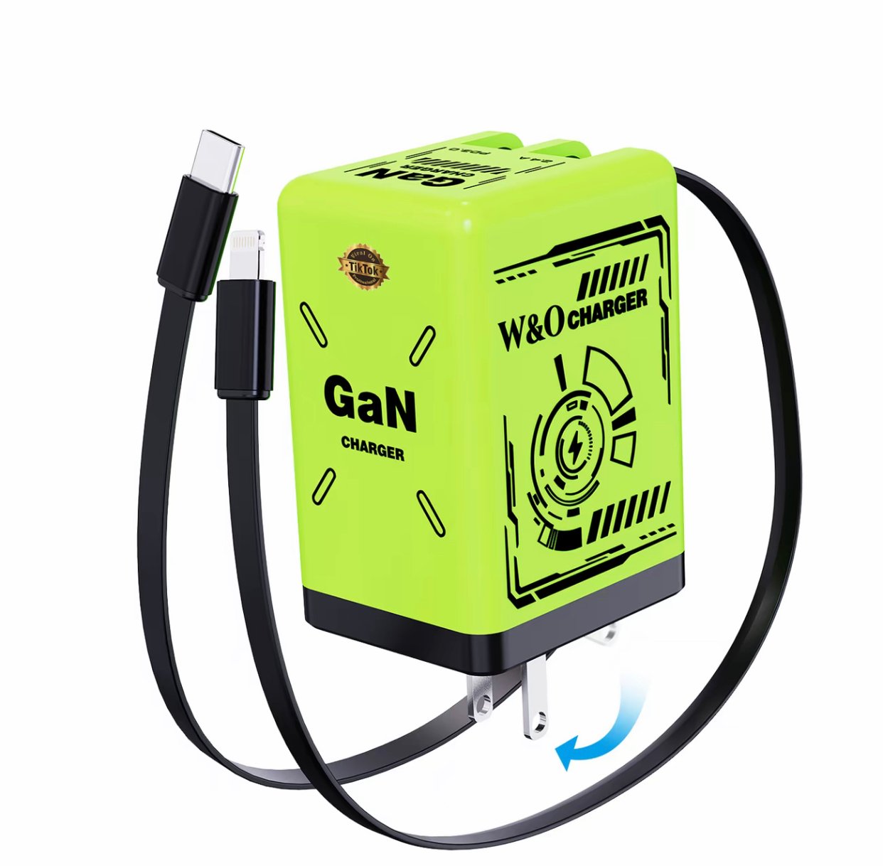 ⏰Limited stock!🔥W&O 2-in-1 GaN 20W Fast Charger