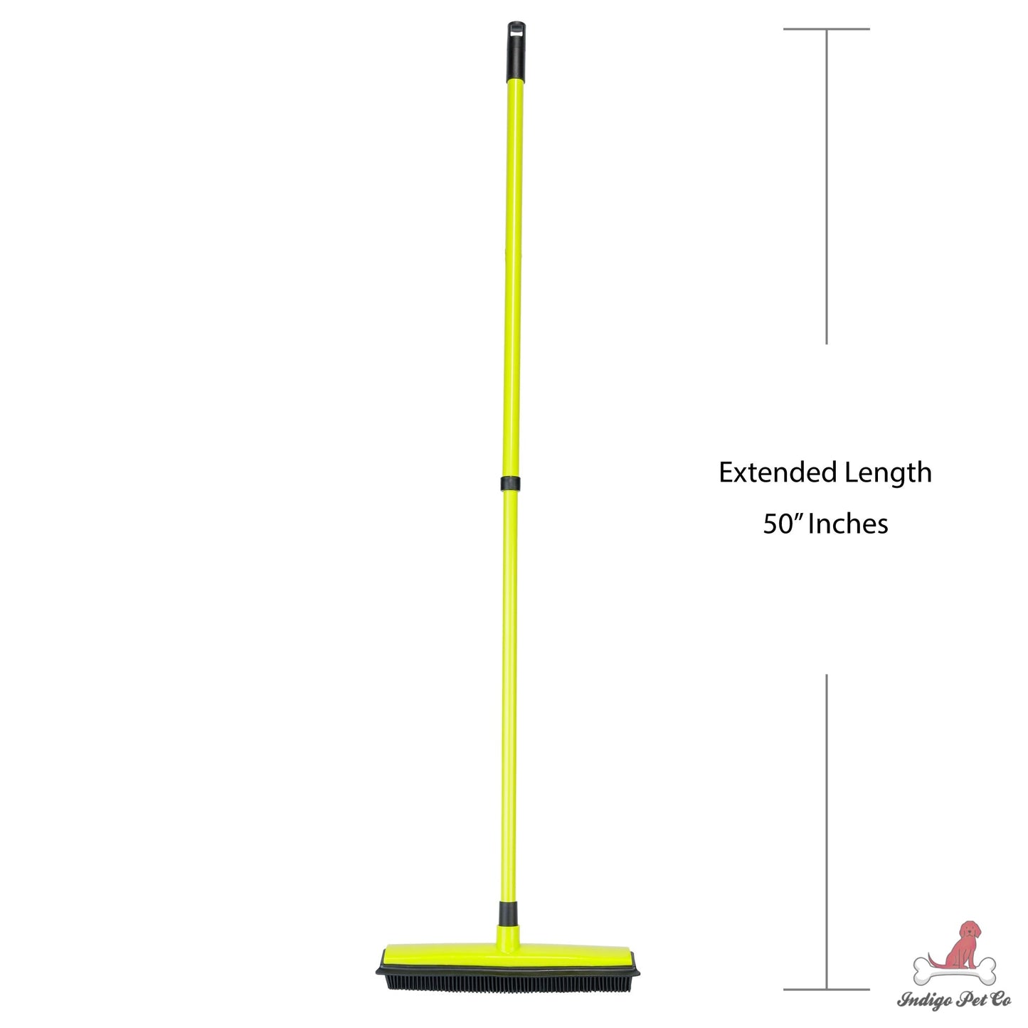 Pet Hair Removal Broom – Multi-Surface Rubber Broom with Squeegee