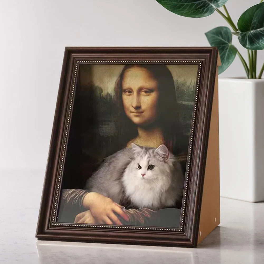 Mona Lisa Cat Bed – Artistic Pet Nest & Decorative Frame