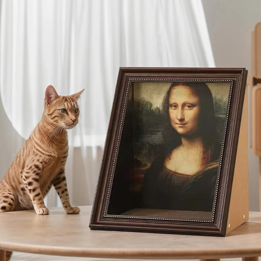 Mona Lisa Cat Bed – Artistic Pet Nest & Decorative Frame