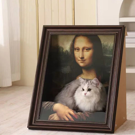 Mona Lisa Cat Bed – Artistic Pet Nest & Decorative Frame