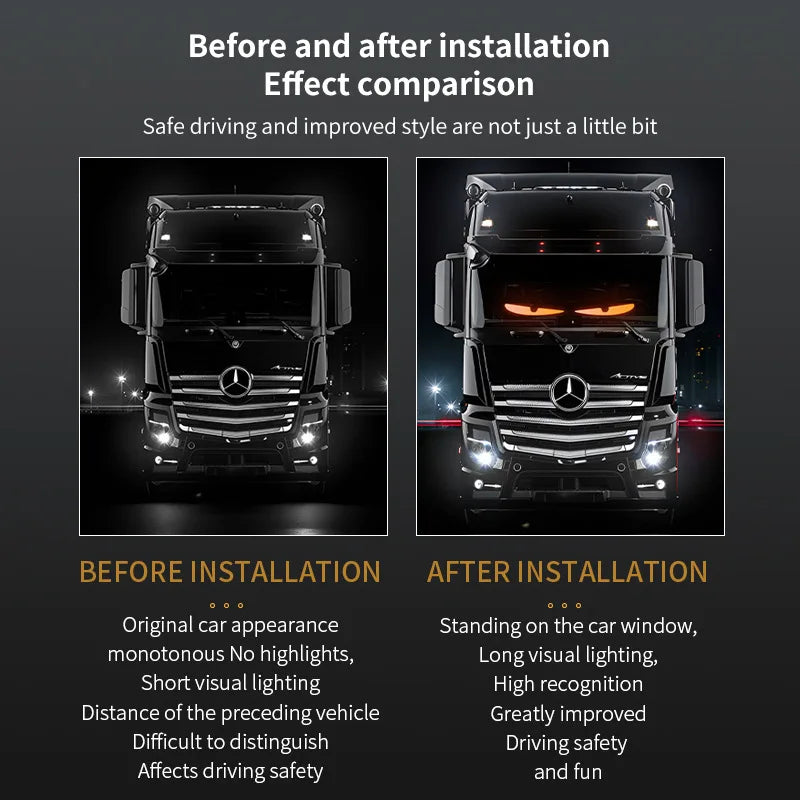 Devil’s Eye LED Matrix Sign – Remote Control Scrolling Pixel Display Light for Cars & Trucks