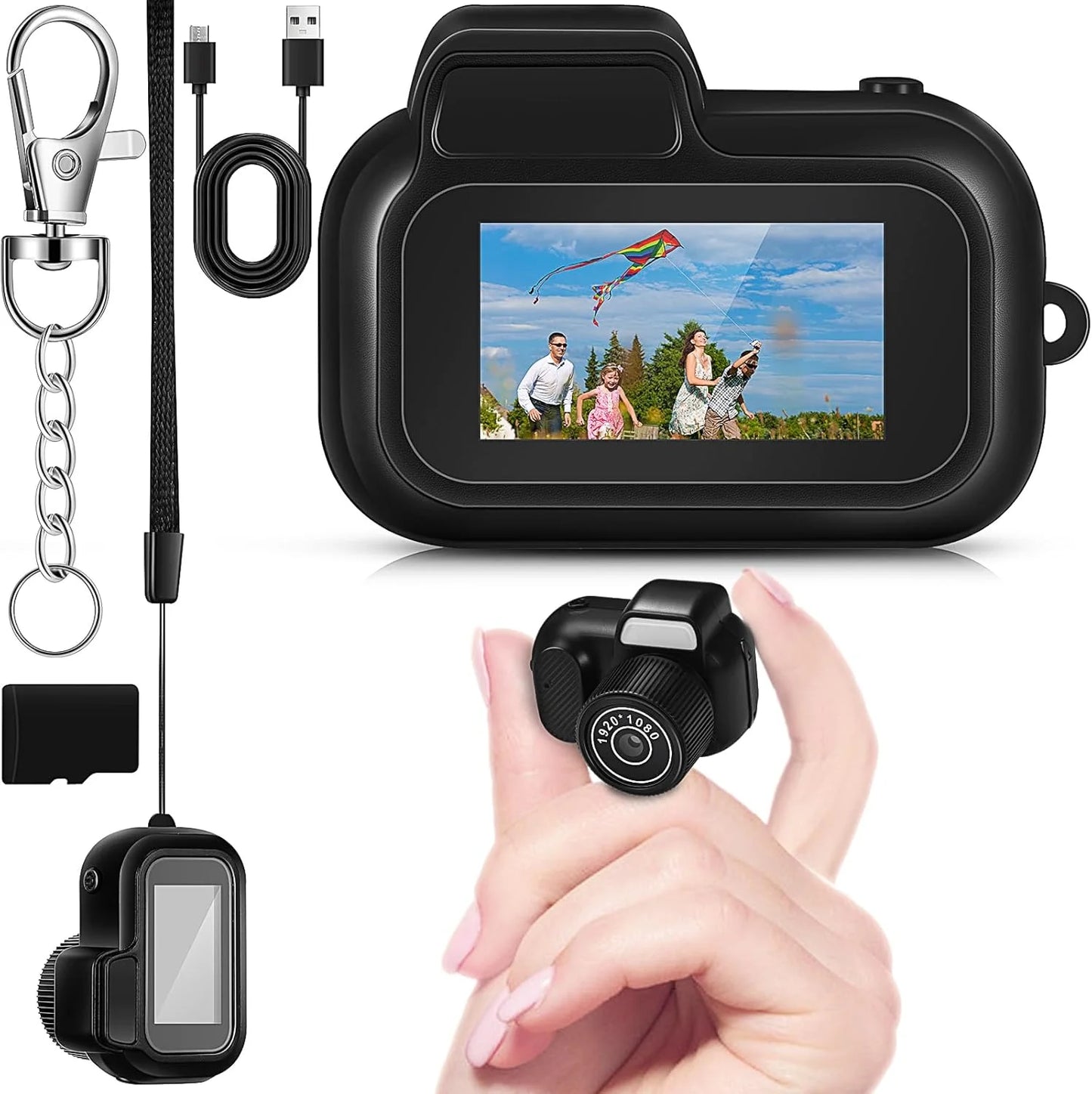 Retro Mini Camera with Screen – 1080p HD Portable Video Recorder