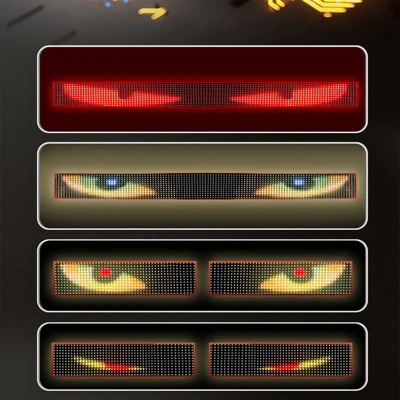 Devil’s Eye LED Matrix Sign – Remote Control Scrolling Pixel Display Light for Cars & Trucks