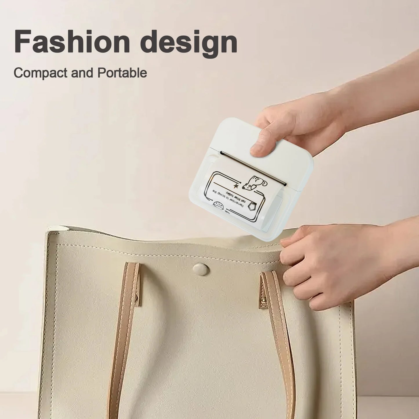 Portable Bluetooth Thermal Label Printer – Inkless Pocket Label Maker for Home, Office & Study (Includes 1 Roll Label Paper