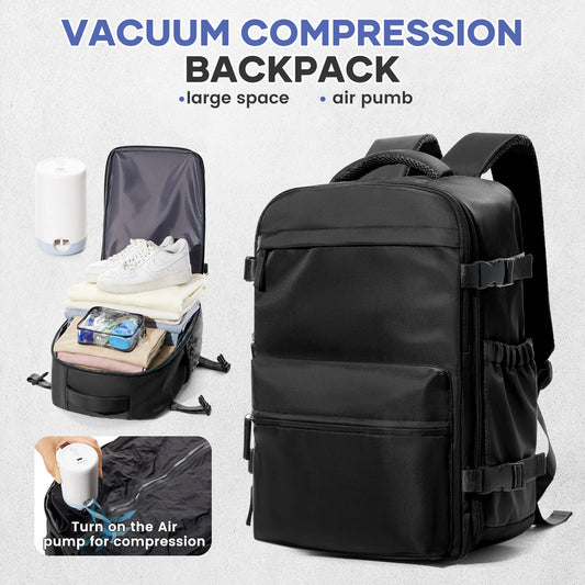 Expandable Vacuum Travel Backpack – Large Capacity Business & Laptop Bag for Men & Women