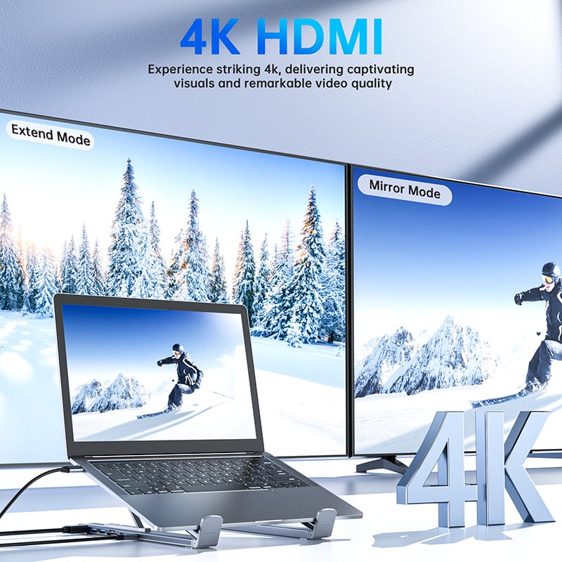 🏆Flash Sale⚡ 50K+ SOLD! Almost Gone-💥💻 8-in-1 USB-C Laptop Stand,Best Gifts