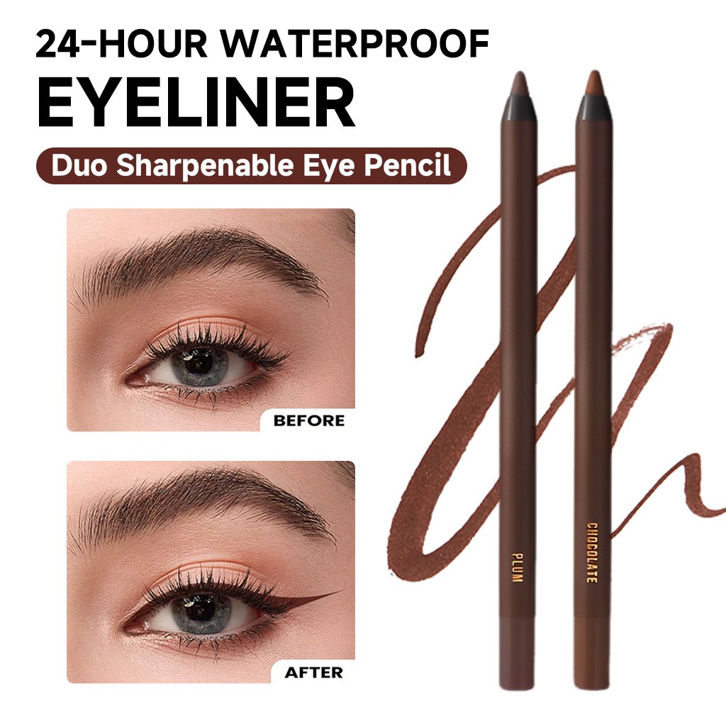 🔥🤩Buy One Get one Free Until Sold Out🌟24 HR Waterproof Eyeliner Duo Sharpenable Eye Pencil