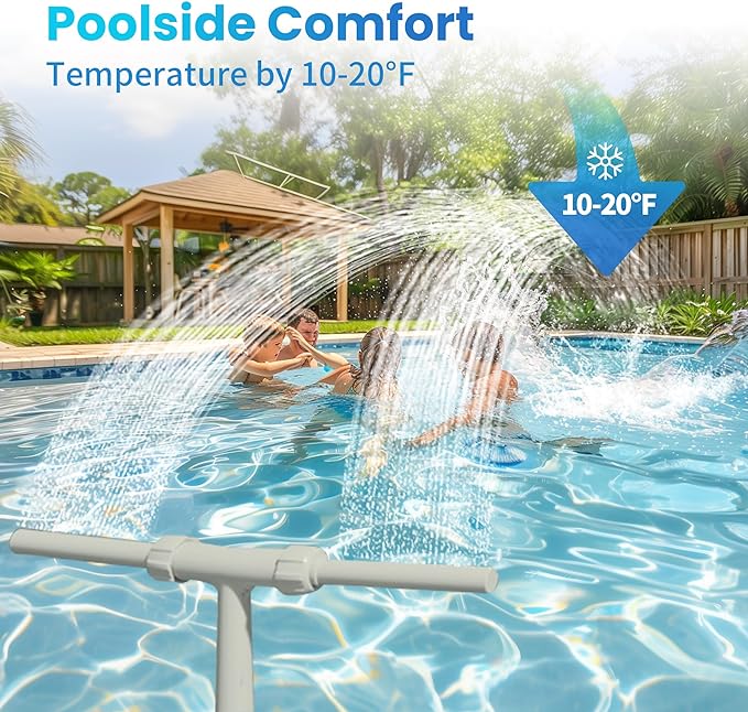 🌞Pool Necessary🌊Multicolor Smart Fountain Waterfall Pool
