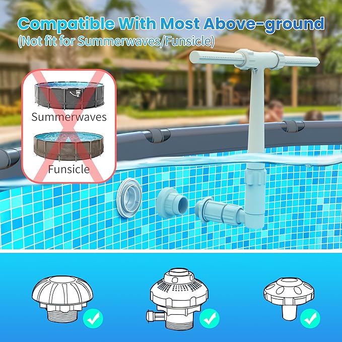🌞Pool Necessary🌊Multicolor Smart Fountain Waterfall Pool