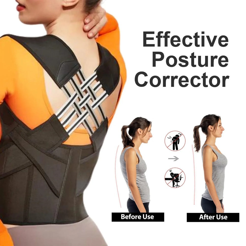 Adjustable Posture Corrector for Men & Women – Back Straightener, Shoulder Support & Lumbar Brace for Gym or Daily Use