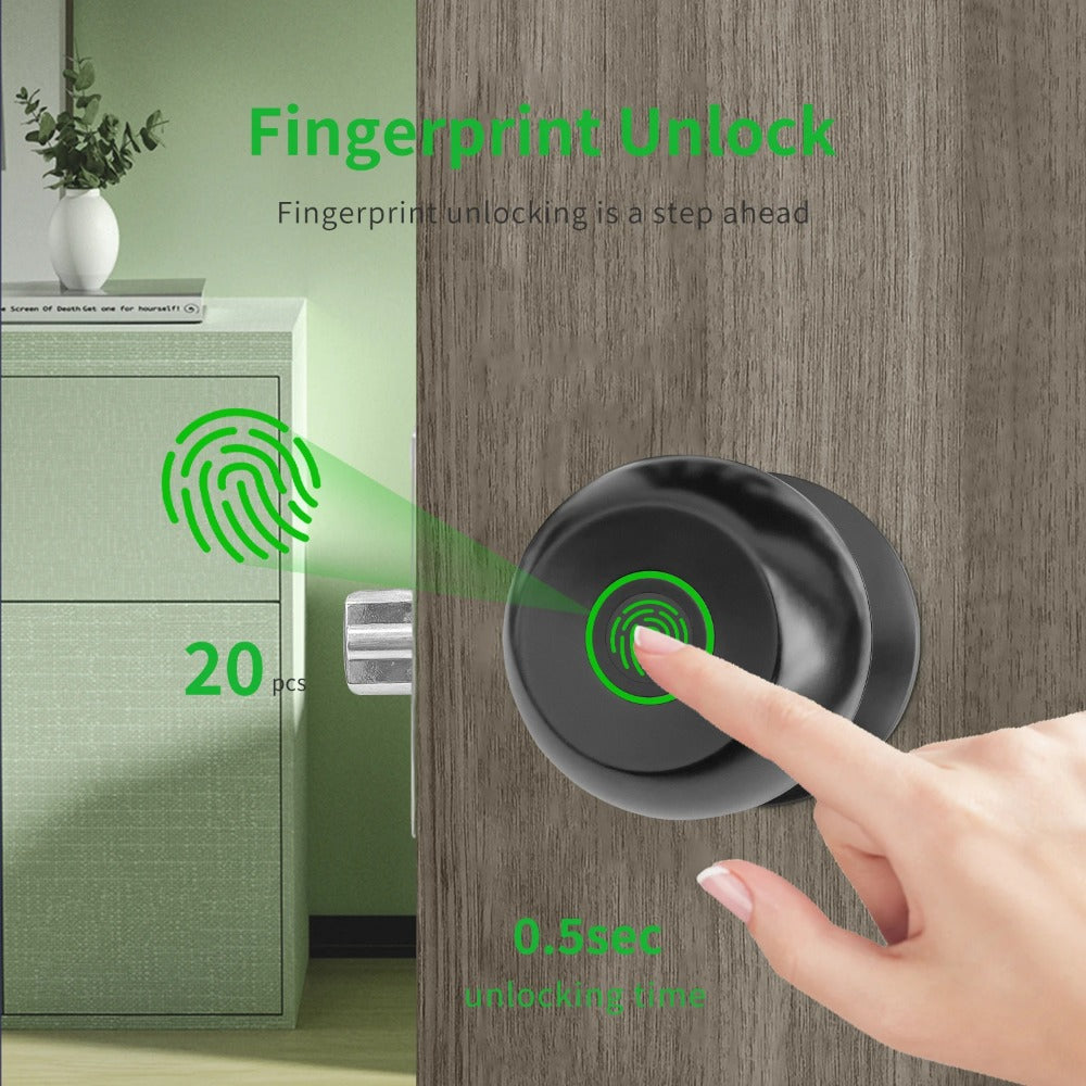 Tuya Smart Fingerprint Door Lock – Keyless Entry, Remote Control, and Home Security for Apartments & Bedrooms