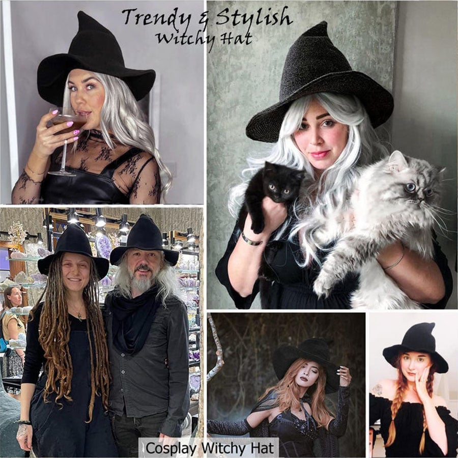 🔥Buy 2 Get 1 FREE-🖤🧙‍♀️Pointed Witch Hats For Halloween Party.
