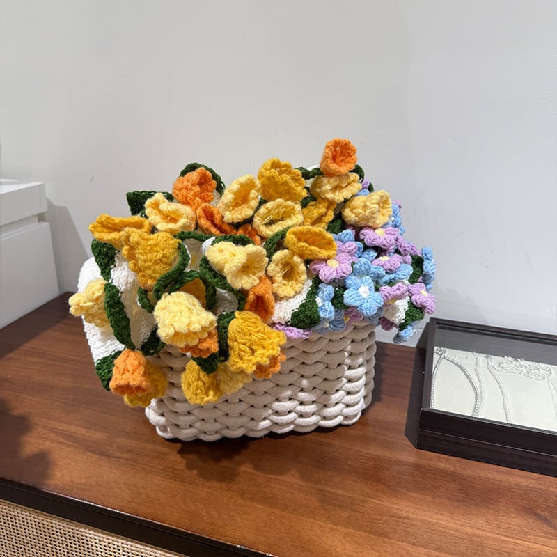 🌸Hand-Knitted Flower Bouquet Blanket🌸🛏️Lightweight yet warm for all seasons