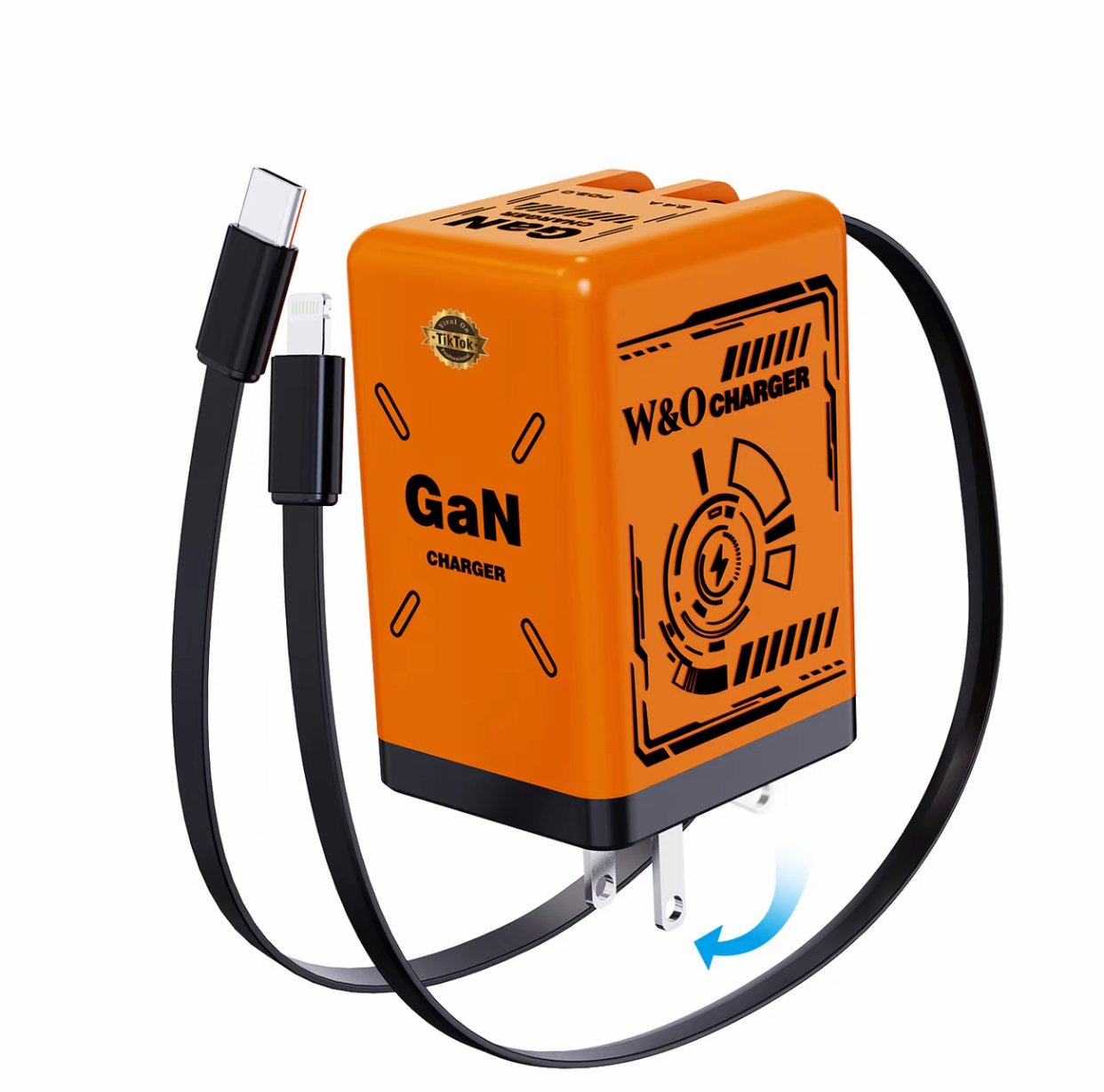 ⏰Limited stock!🔥W&O 2-in-1 GaN 20W Fast Charger